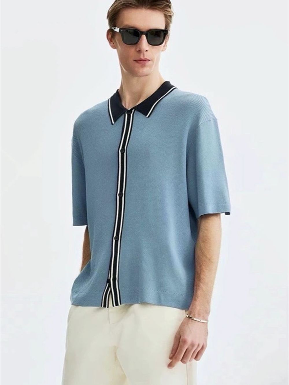H&M Men’s Rib Knit Shirt - Picture 2 of 11